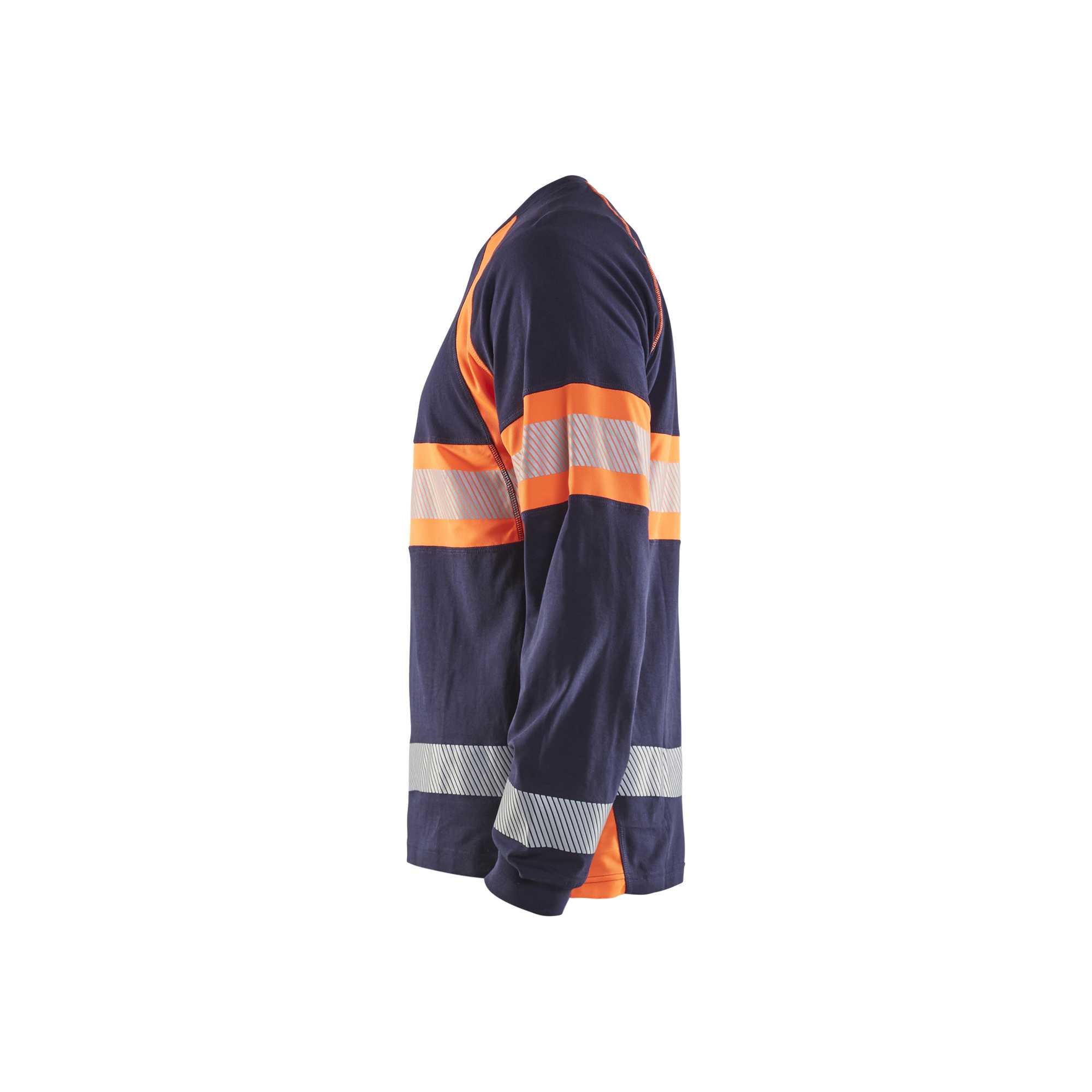 BLAKLADER 35101030 Hi Vis Long Sleeved T Shirt Hi Vis Reflective Long Sleeve Work T-Shirt MEN - 100% Cotton